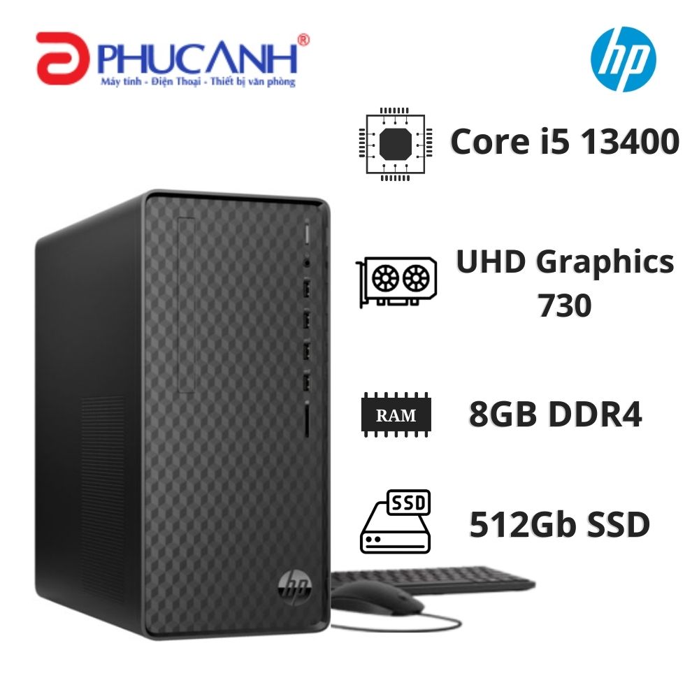 PC HP M01-F3006D 8C5S2PA (i5-13400/ 8GB/ 512GB SSD/ Wifi + BT/ Key/ Mouse/ Win11/ 1Y)