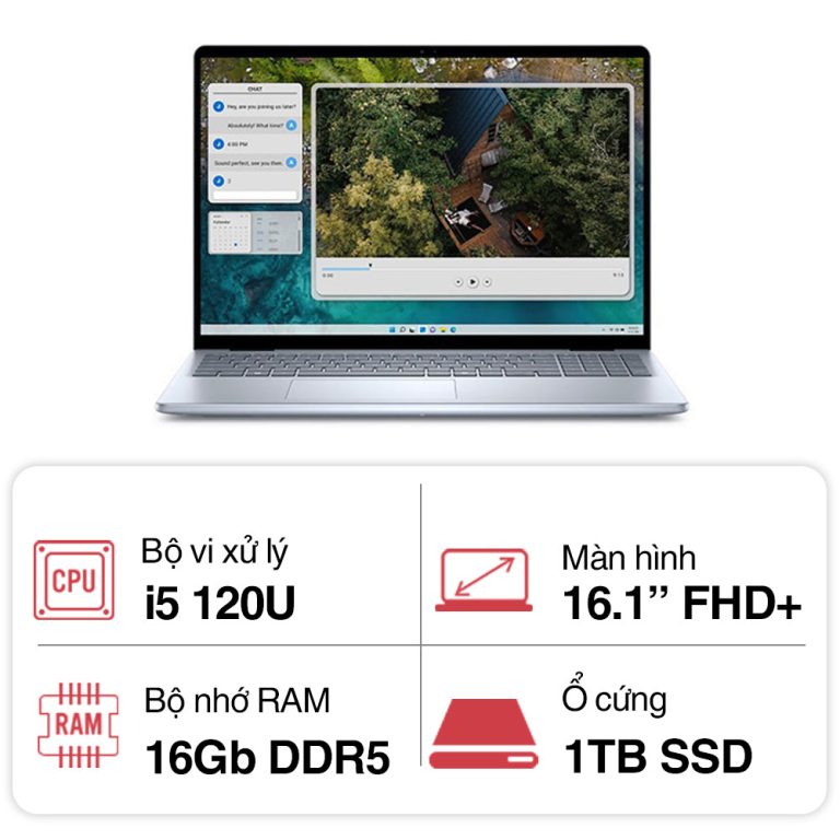 Laptop Dell Inspiron 5640 71035923 (Core 5 120U/ 16GB/ 1TB SSD/ 16.1 inch FHD+/ Win 11/ Office/ Vỏ nhôm/ 1Y)